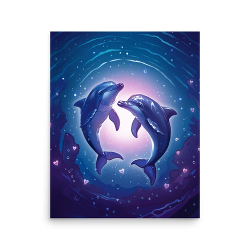 Oceanic Romance: Dolphins in Love